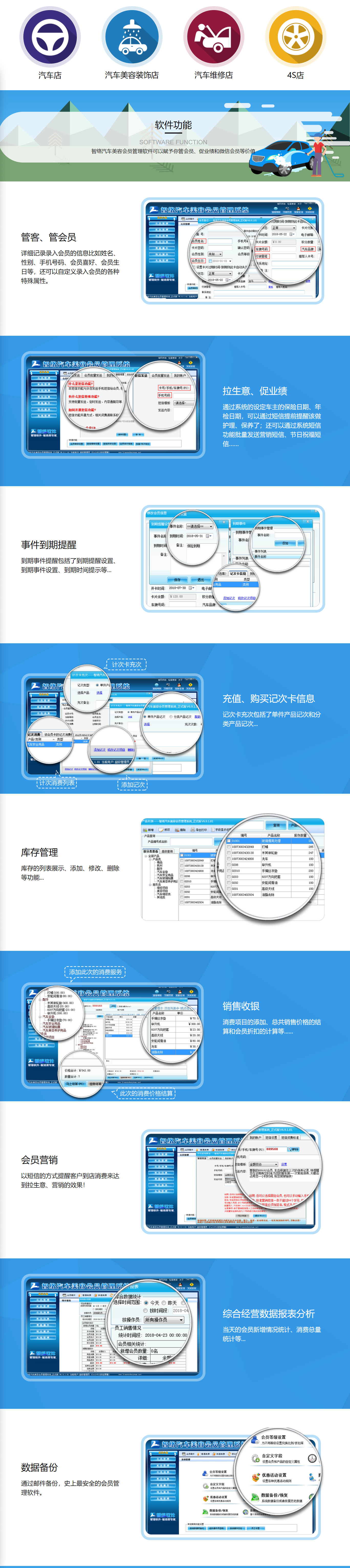 汽车美容会员管理软件